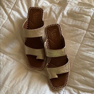 Franco Sarto Shimmering Gold Sandals